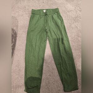J. Crew Green Cropped Ankle Pants